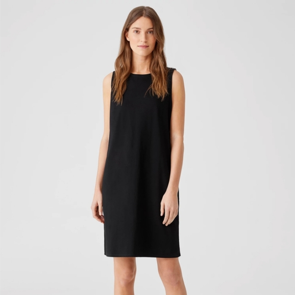 Eileen Fisher Organic Cotton Tank dress Sx.XXS Black - Picture 1 of 7